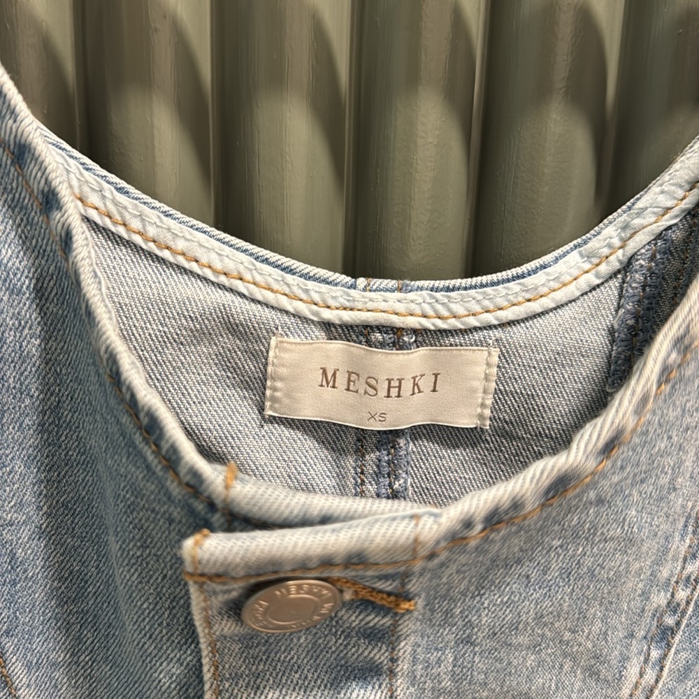 Meshki Light Blue Denim Corset Tank Top - Picture 5 of 7